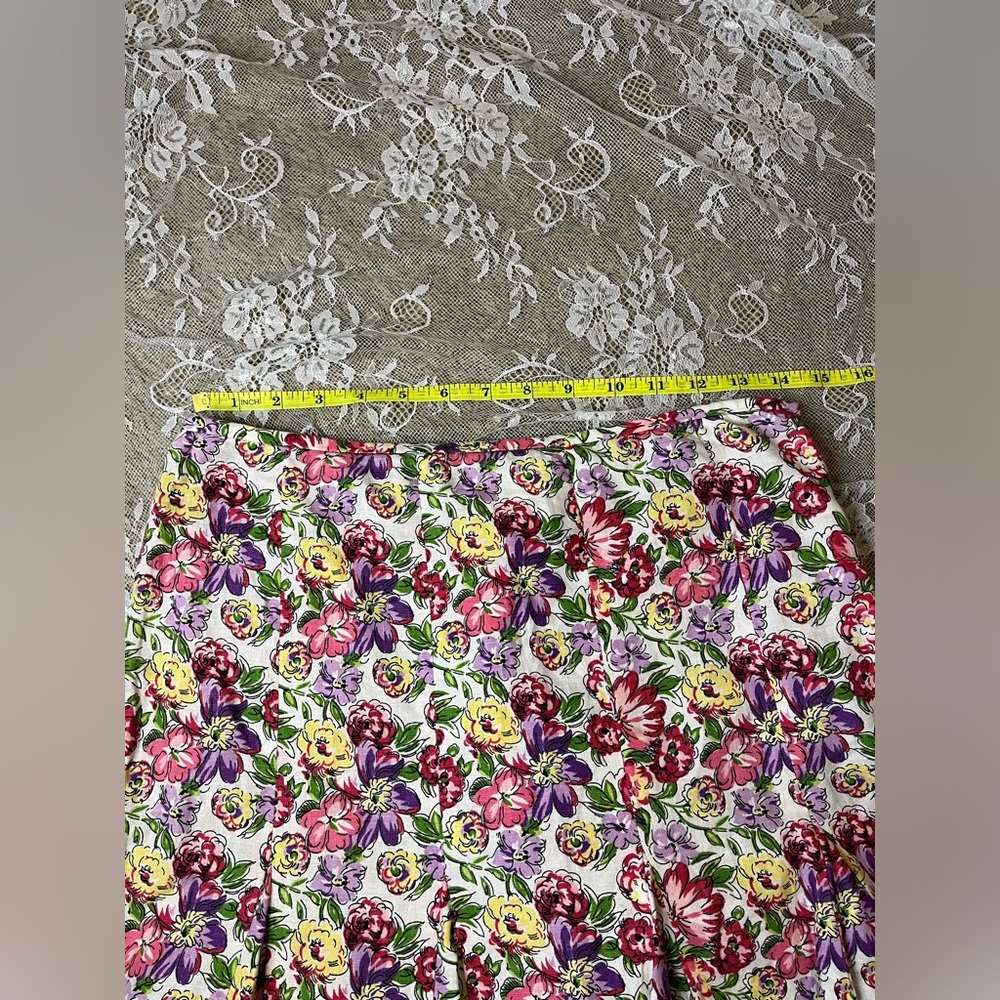 Ann Taylor Loft Pink Purple and Yellow Floral Skirt - Picture 5 of 6